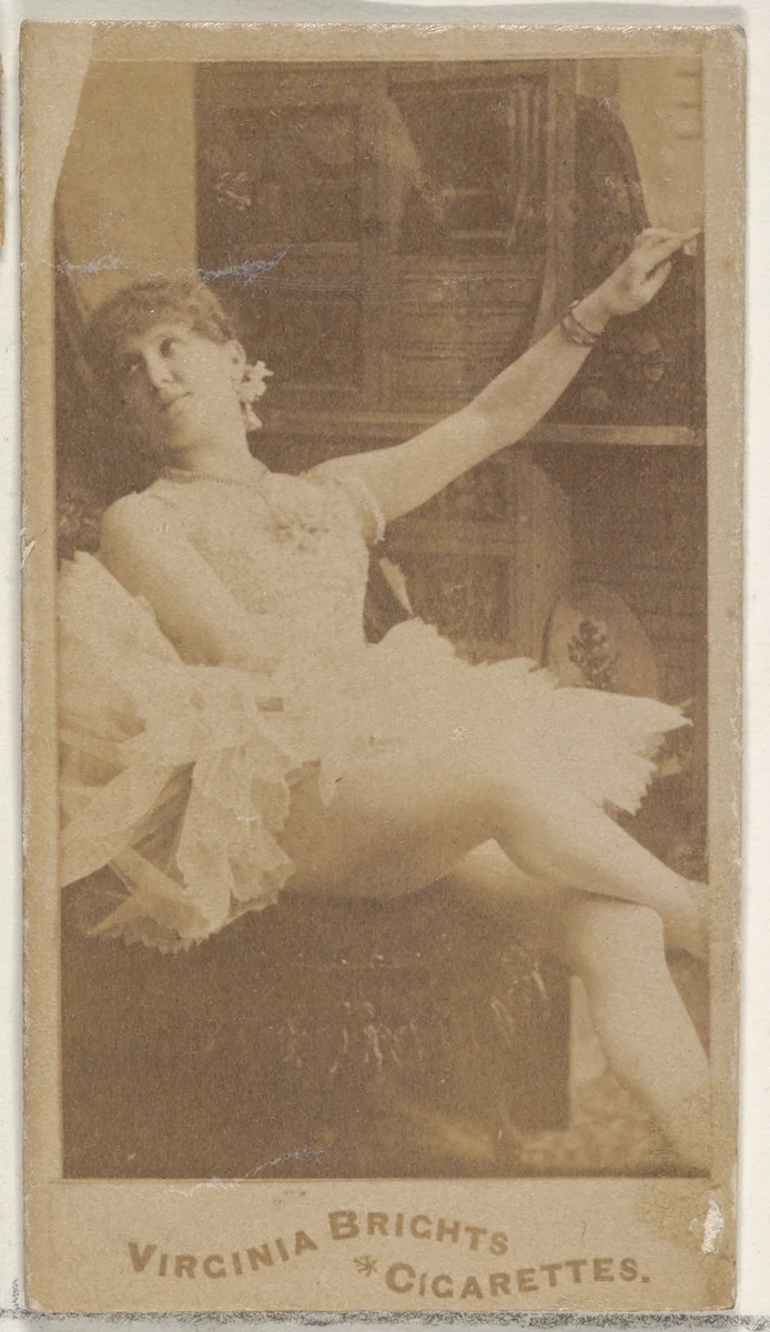 From the Actors and Actresses series (N45, Type 4) for Virginia Brights Cigarettes by Allen & Ginter, photograph, 1885-1891