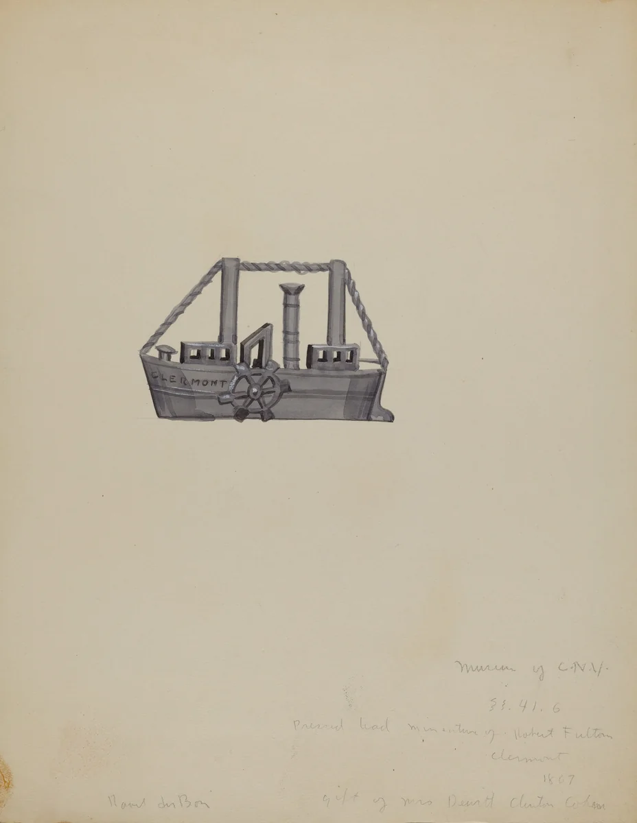 Miniature Boat by Raoul Du Bois, index of american design, 1936