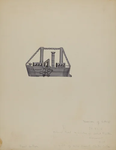 Miniature Boat by Raoul Du Bois, index of american design, 1936