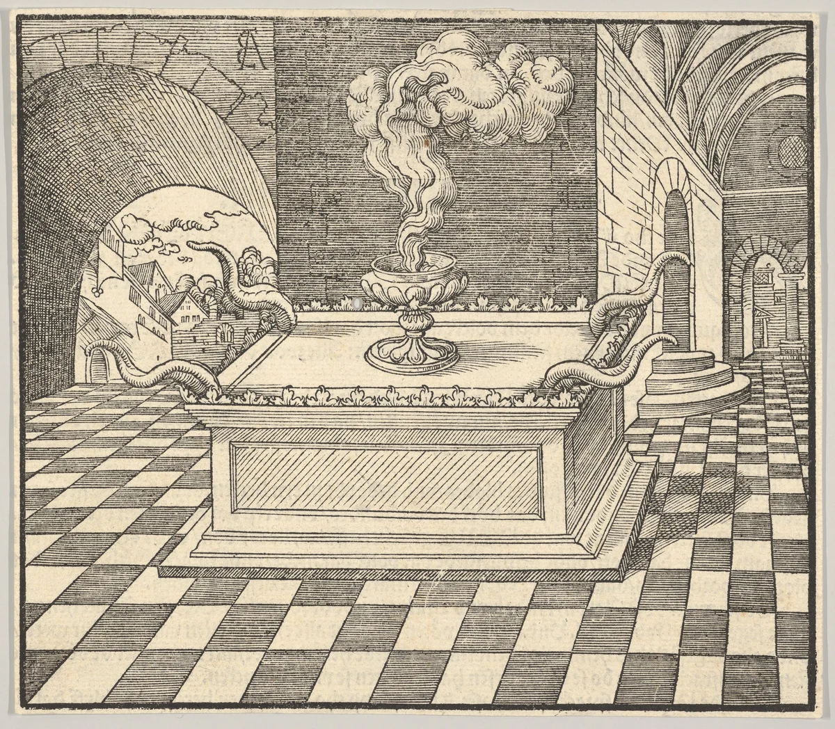 The Altar of Incense, from "De Biblie uth der uthlegginge Doctoris Martini Luthers" by Erhard Altdorfer, print, 1530-1535