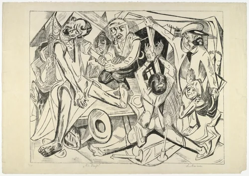 Night (plate 7) [Die Nacht (Blatt 7)] from Hell (Die Hölle) by Max Beckmann, print, 1919