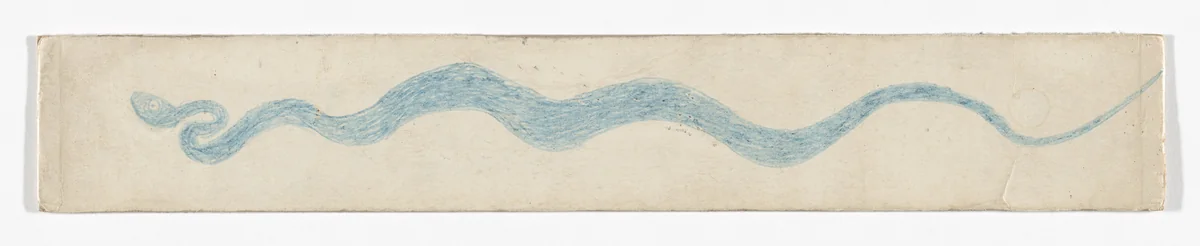 Blue Snake by Bill Traylor, drawing, 1939