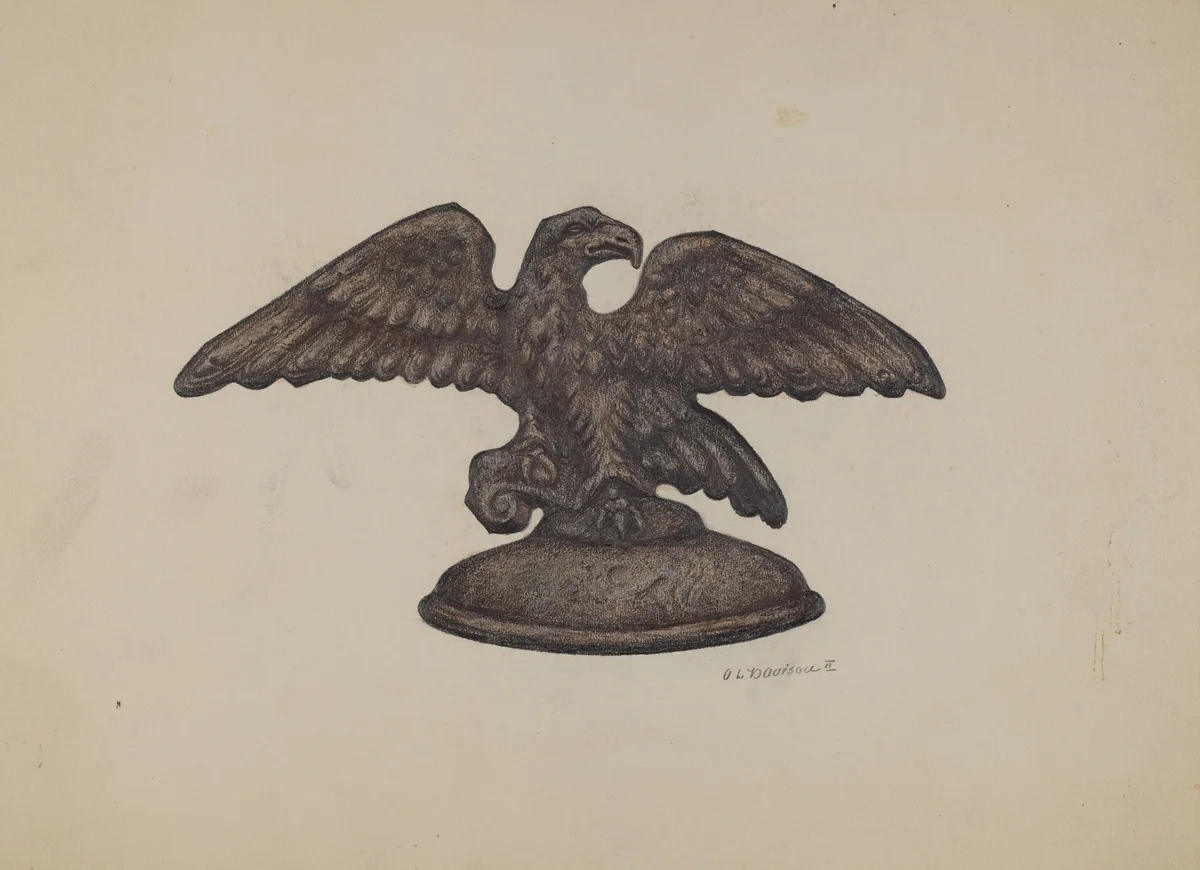 Cast Iron Eagle by Austin L. Davison, index of american design, 1937