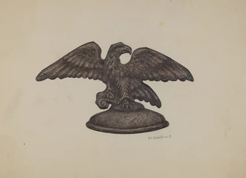 Cast Iron Eagle by Austin L. Davison, index of american design, 1937