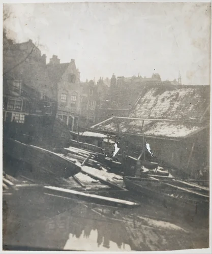 Scheepswerf aan de Bickersgracht te Amsterdam by George Hendrik Breitner, photograph, 1886-1910