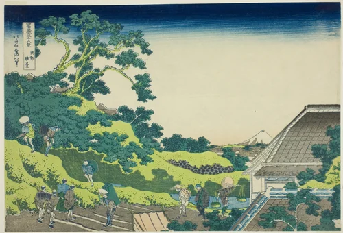 Surugadai in Edo (Toto surugadai), from the series "Thirty-six Views of Mount Fuji (Fugaku sanjurokkei)" by Katsushika Hokusai (葛飾 北斎), print, 1825-1837