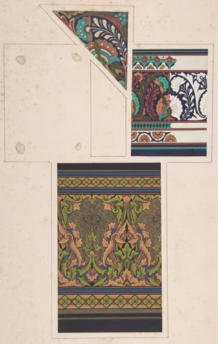 Design drawing by Christopher Dresser, drawing, 1878-1888