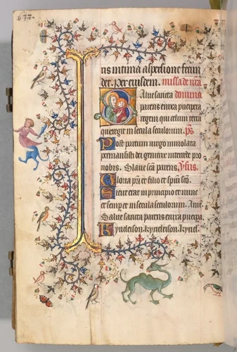 Hours of Charles the Noble, King of Navarre (1361-1425), fol. 313v, Virgin and Child by Master of the Brussels Initials and Associates, book, 1400-1410