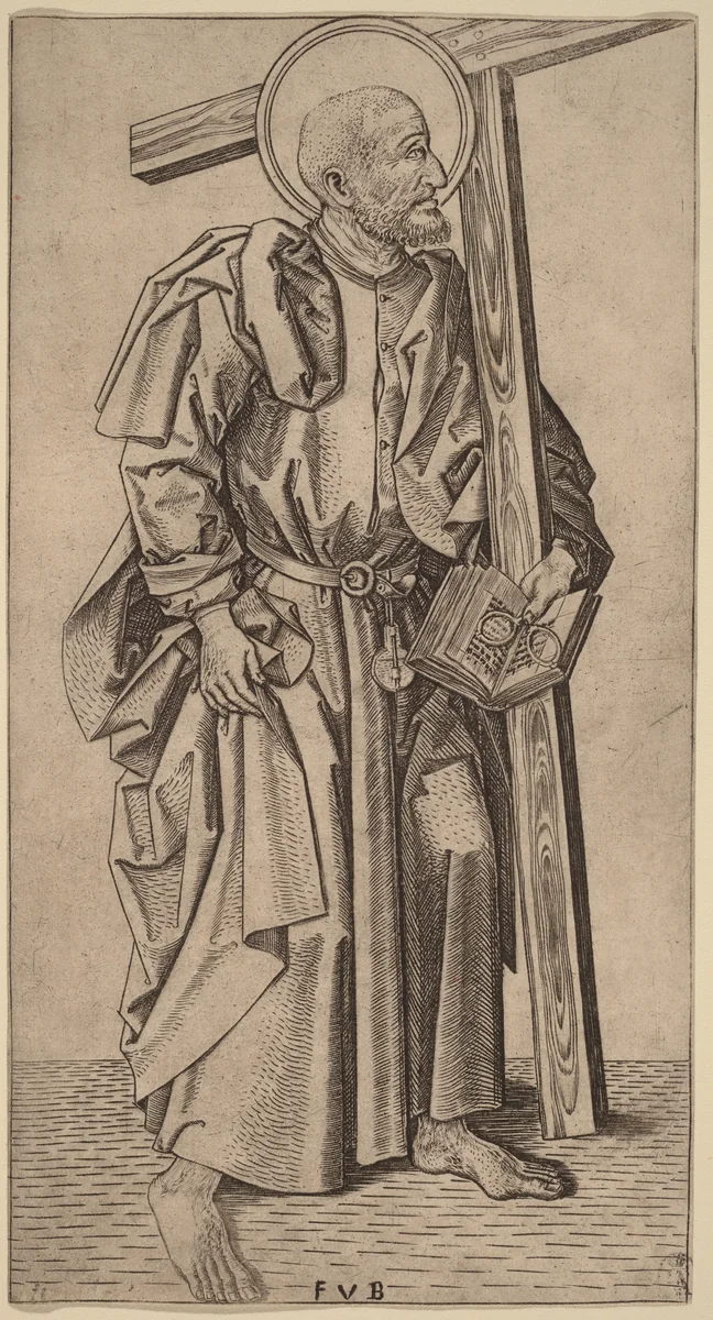 Saint Simon by Master FVB, print, 1490-1500