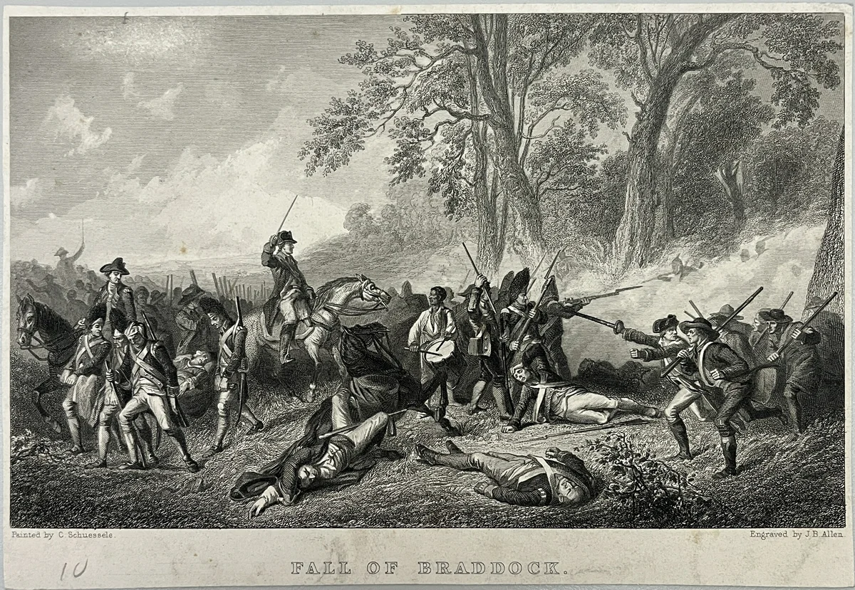 Fall of Braddock by Christian Schussele, other, 1859
