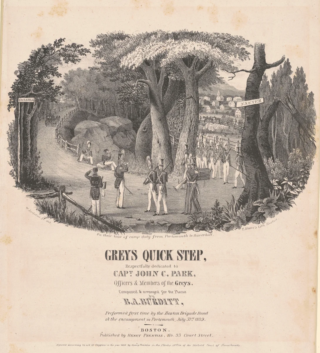 Grey's Quick Step by W. Lydston Jr., print, 1839