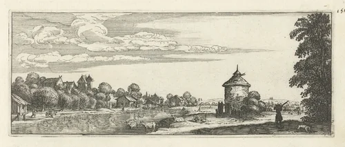 Duiventil by anonymous, print, 1618-1670