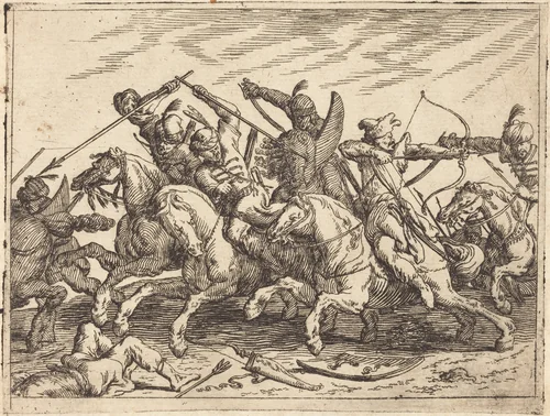 Capricci di varie battaglie by Johann Wilhelm Baur, print, 1635
