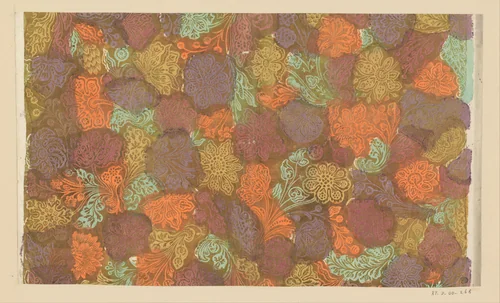 Blad met ranken met bloemen by Johann Michael Munck, other, 1730-1780