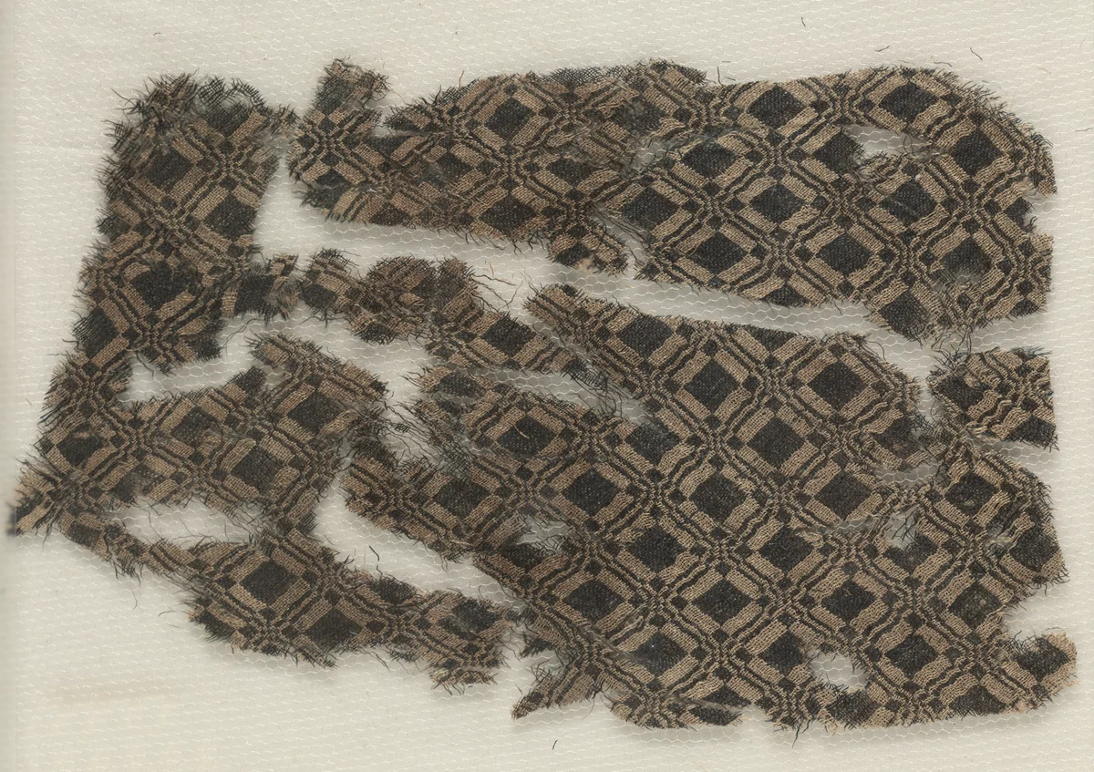 Silk Fragment by Unknown, textile, 1300-1399