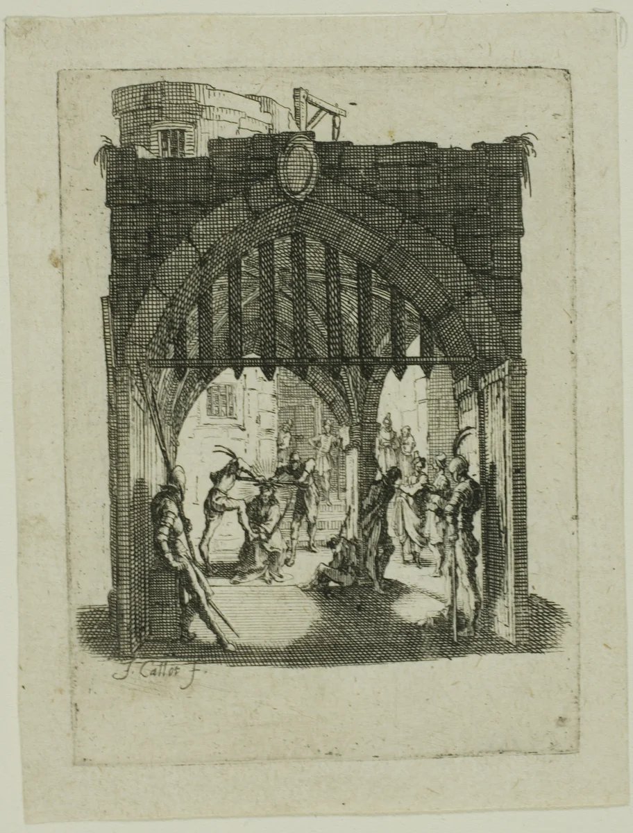 Christ Crowned with Thorns, from The Small Passion by Jacques Callot, print, 1612-1635
