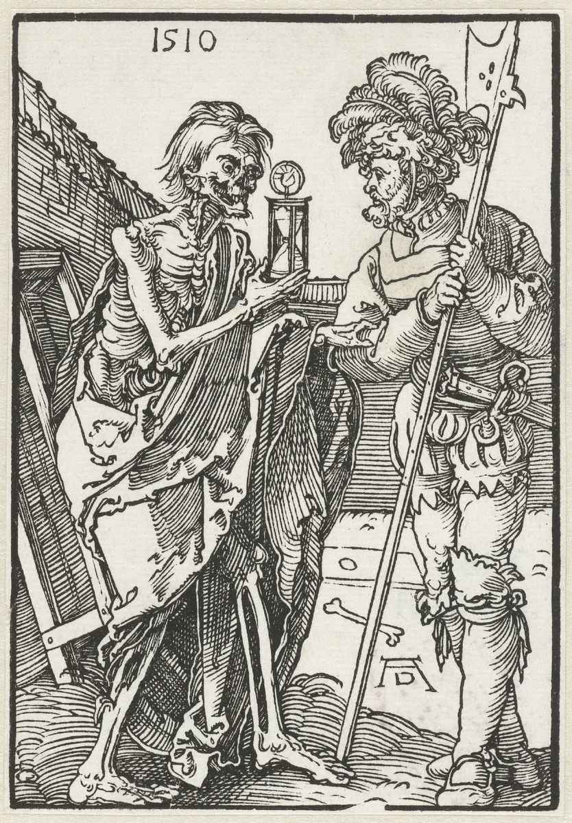 De soldaat en de Dood by Unknown, print, 1510