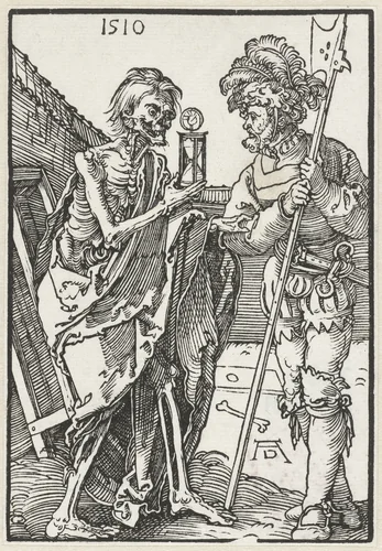 De soldaat en de Dood by Unknown, print, 1510