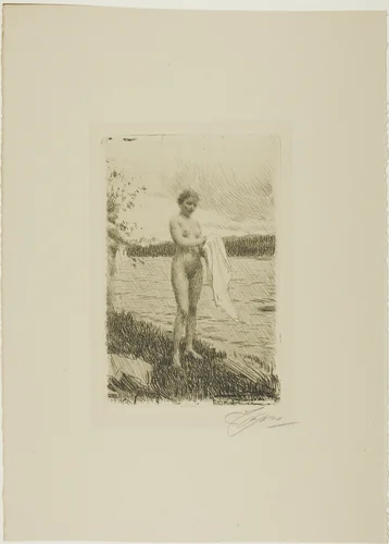 Dal River by Anders Zorn, print, 1919