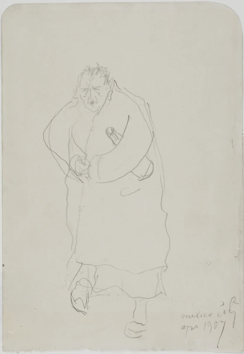 Self-Portrait by Anders Zorn, drawing, 1907