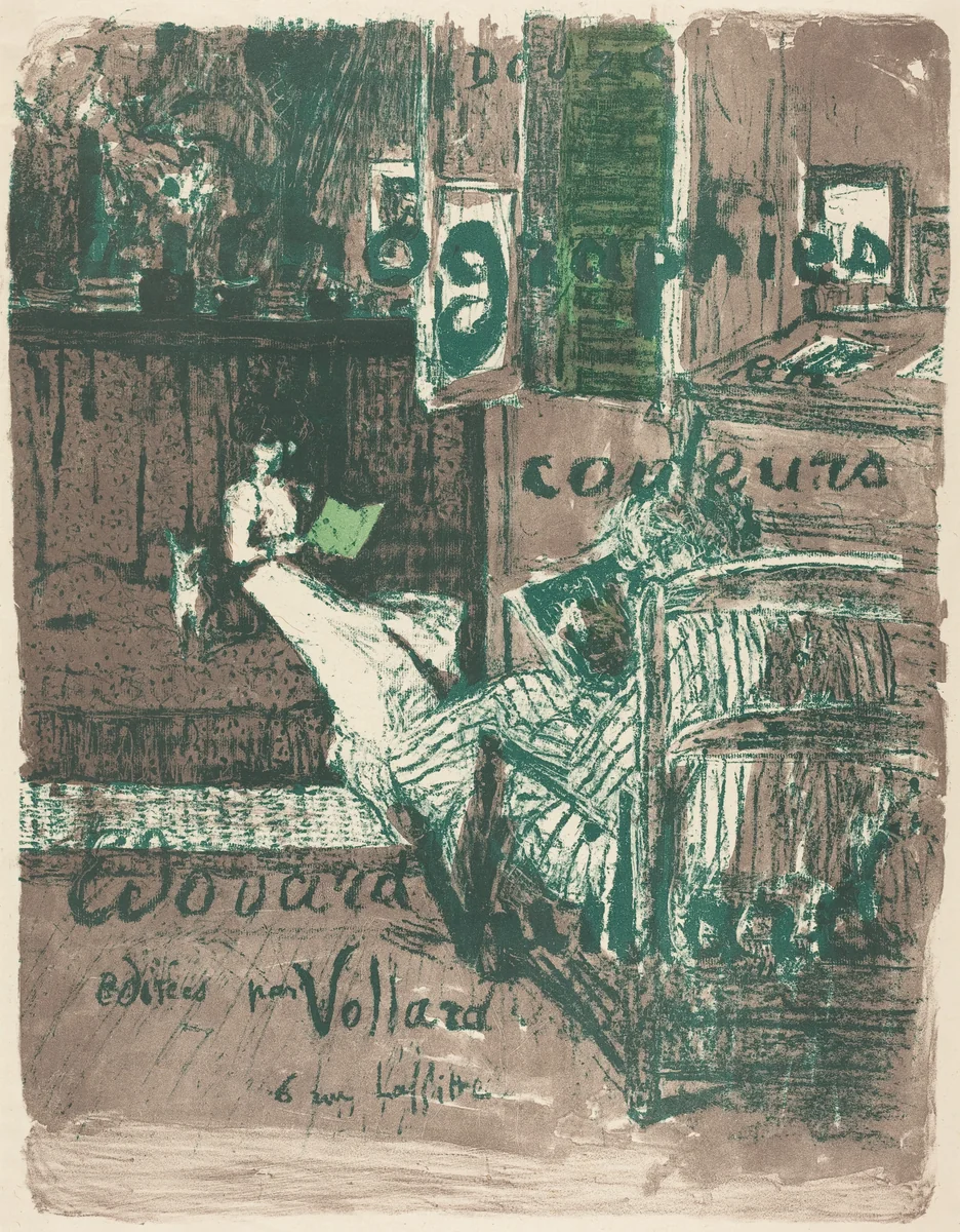 Cover for the Album "Paysages et intérieurs" by Ambroise Vollard; Edouard Vuillard, print, 1899