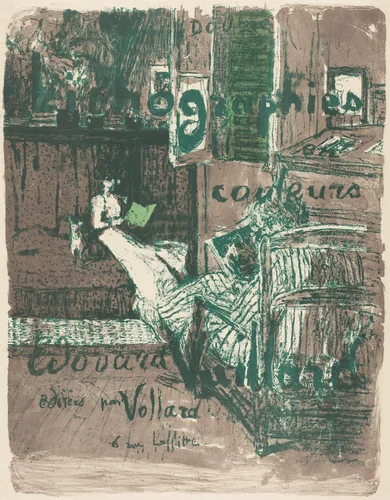 Cover for the Album "Paysages et intérieurs" by Ambroise Vollard; Edouard Vuillard, print, 1899