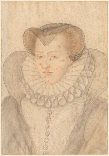 Archduchess Elisabeth of Austria by Jooris van der Straeten, drawing, 1562-1577