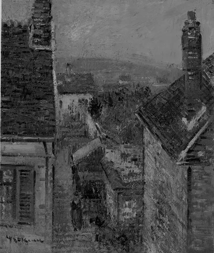 View From an Attic Room by Gustave Loiseau, painting, 1885-1895