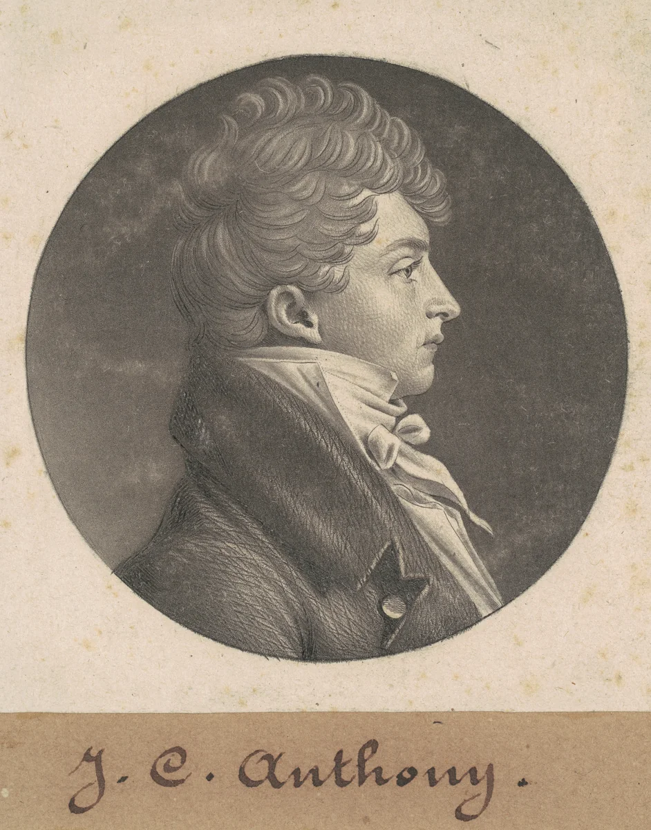 Unidentified Man by Charles B. J. Févret de Saint-Mémin, print, 1802-1812