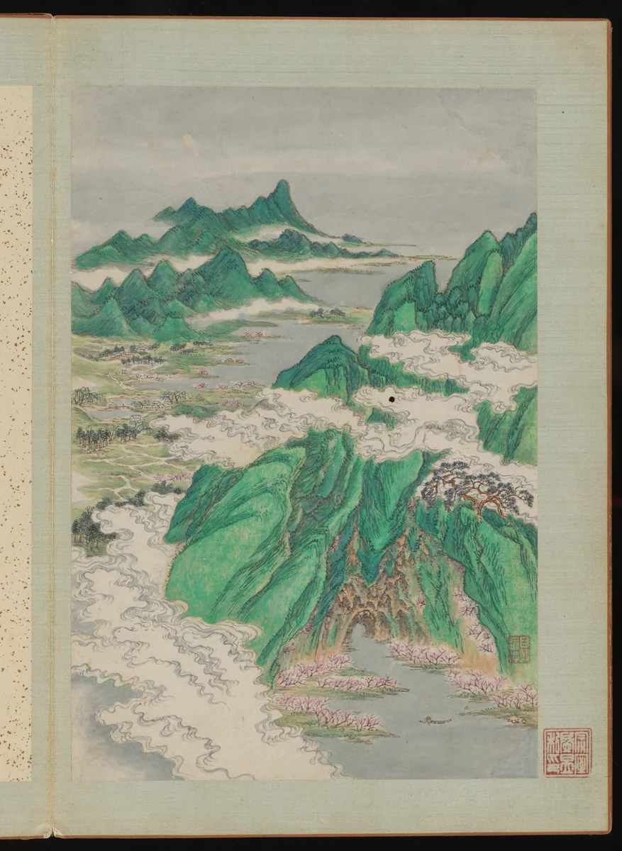 Landscapes by Shangrui, painting, 1672