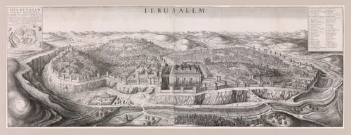 Prospect of Jerusalem by Wenceslaus Hollar, print, 1660