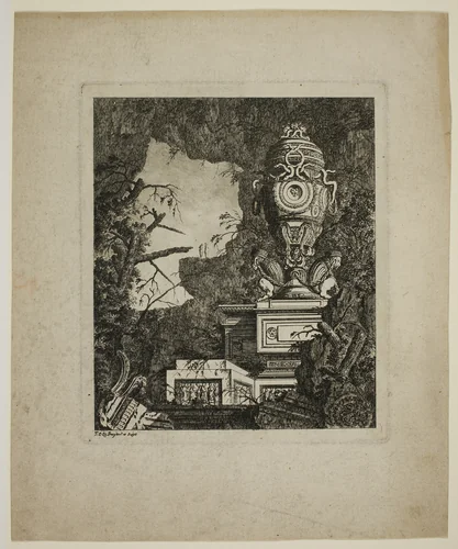 Antique Ruined Statuary by Jean Laurent Legeay, print, 1767-1770
