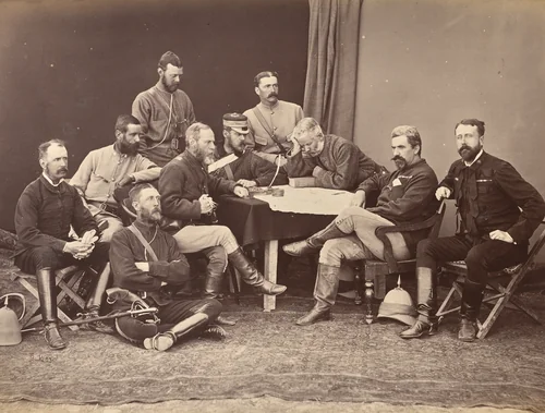 General Roberts and Staff by John Burke, photograph, 1878-1880