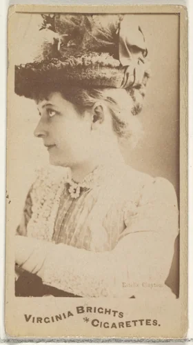 Estelle Clayton, from the Actors and Actresses series (N45, Type 1) for Virginia Brights Cigarettes by Allen & Ginter, photograph, 1885-1891