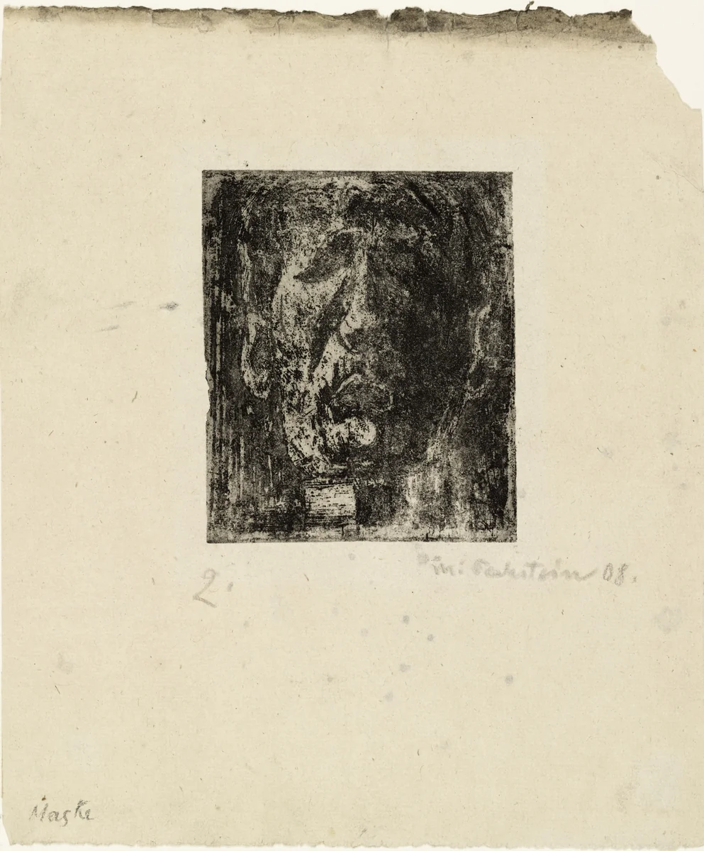 Mask (Maske) by Max Pechstein, print, 1909