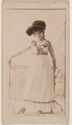 Bertine Robison, from the Actresses series (N245) issued by Kinney Brothers to promote Sweet Caporal Cigarettes by Kinney Brothers Tobacco Company, photograph, 1890