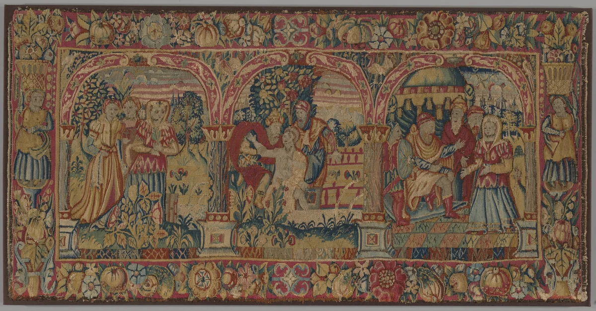 Susanna and the Elders by English, textile, 1600-1649