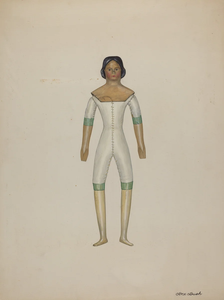 Doll - "Drucilla" by Rex F. Bush, index of american design, 1937