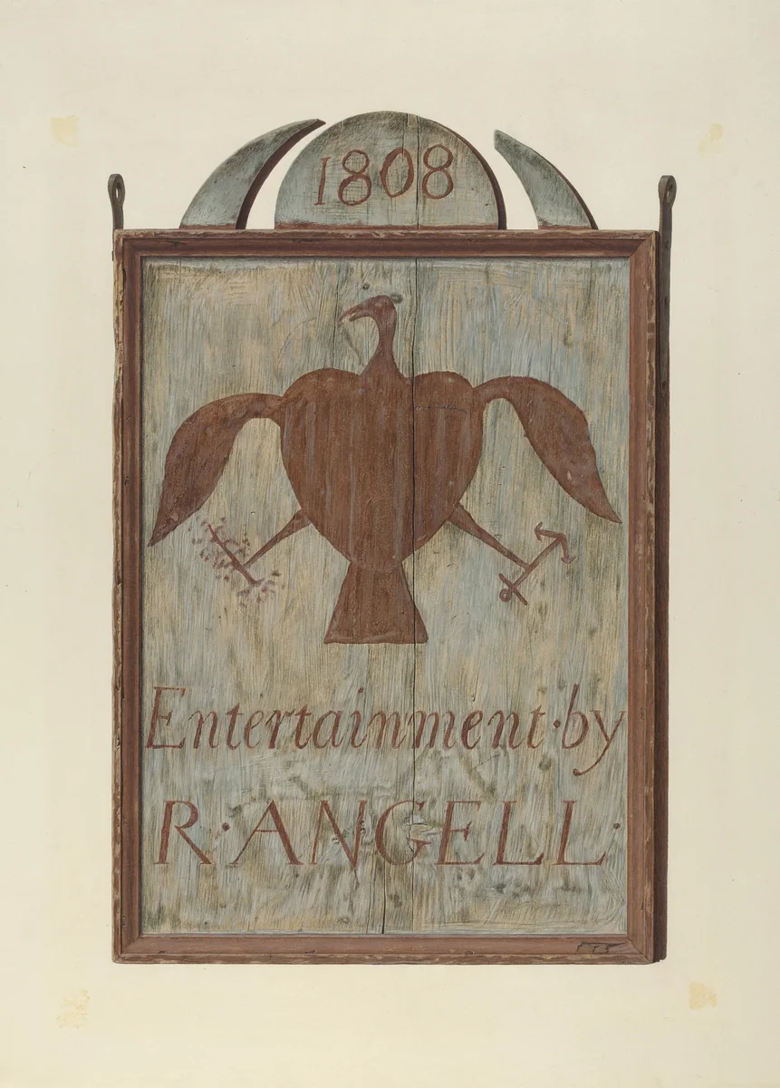 R. Angell's Tavern Sign by John Matulis, index of american design, 1939