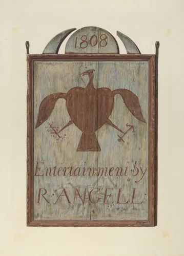 R. Angell's Tavern Sign by John Matulis, index of american design, 1939