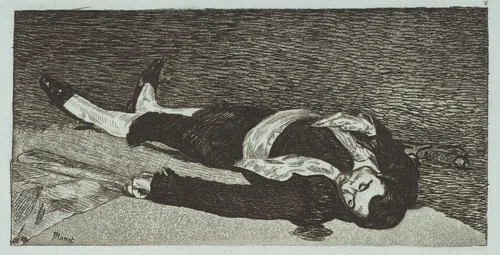 Dead Toreador by Edouard Manet, print, 1867-1868