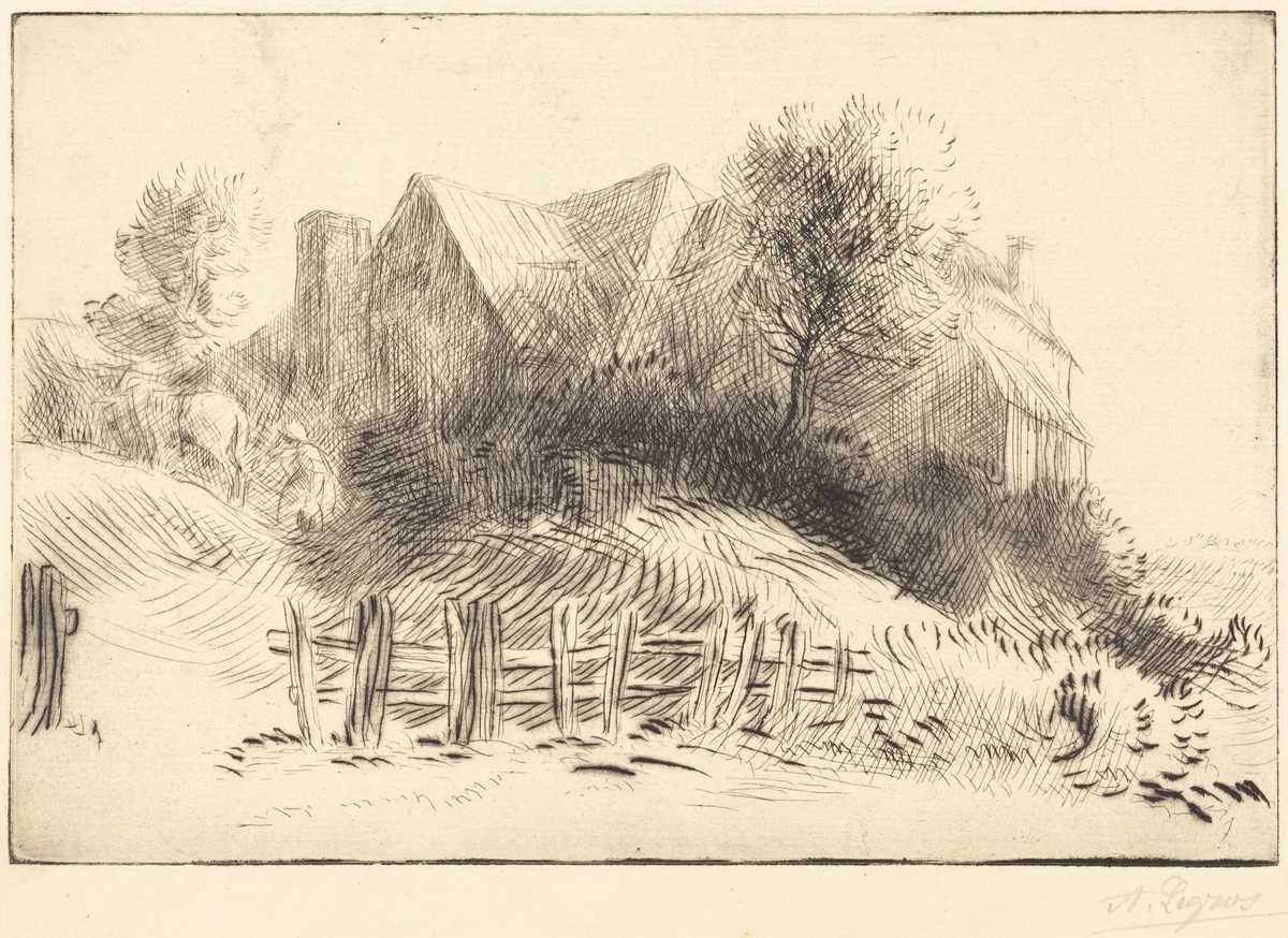 Old Inn (Une ancienne auberge) by Alphonse Legros, print, 1837-1911