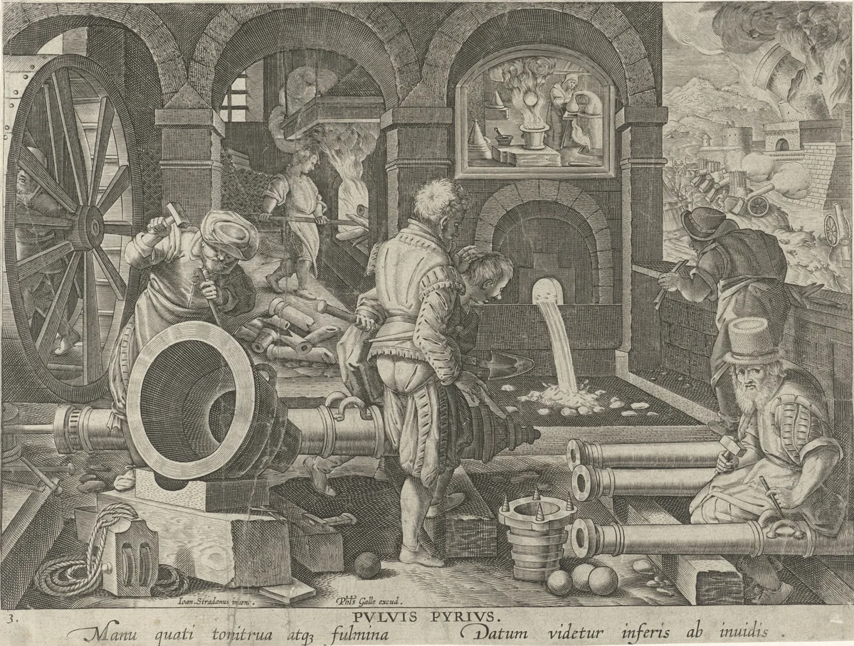 Artilleriewerkplaats by Unknown, print, 1589-1593