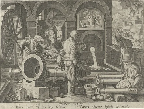 Artilleriewerkplaats by Unknown, print, 1589-1593