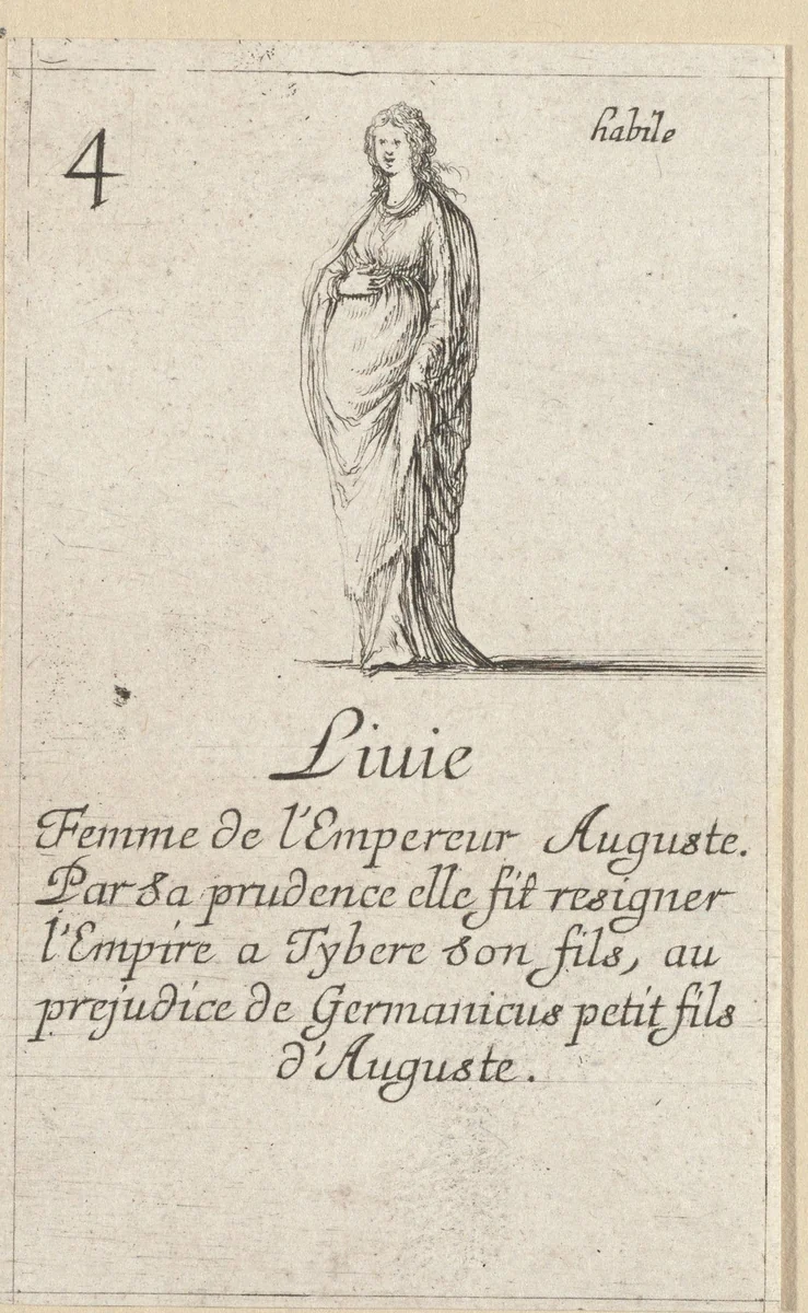 Livia Drusilla by Stefano della Bella, print, 1620-1664
