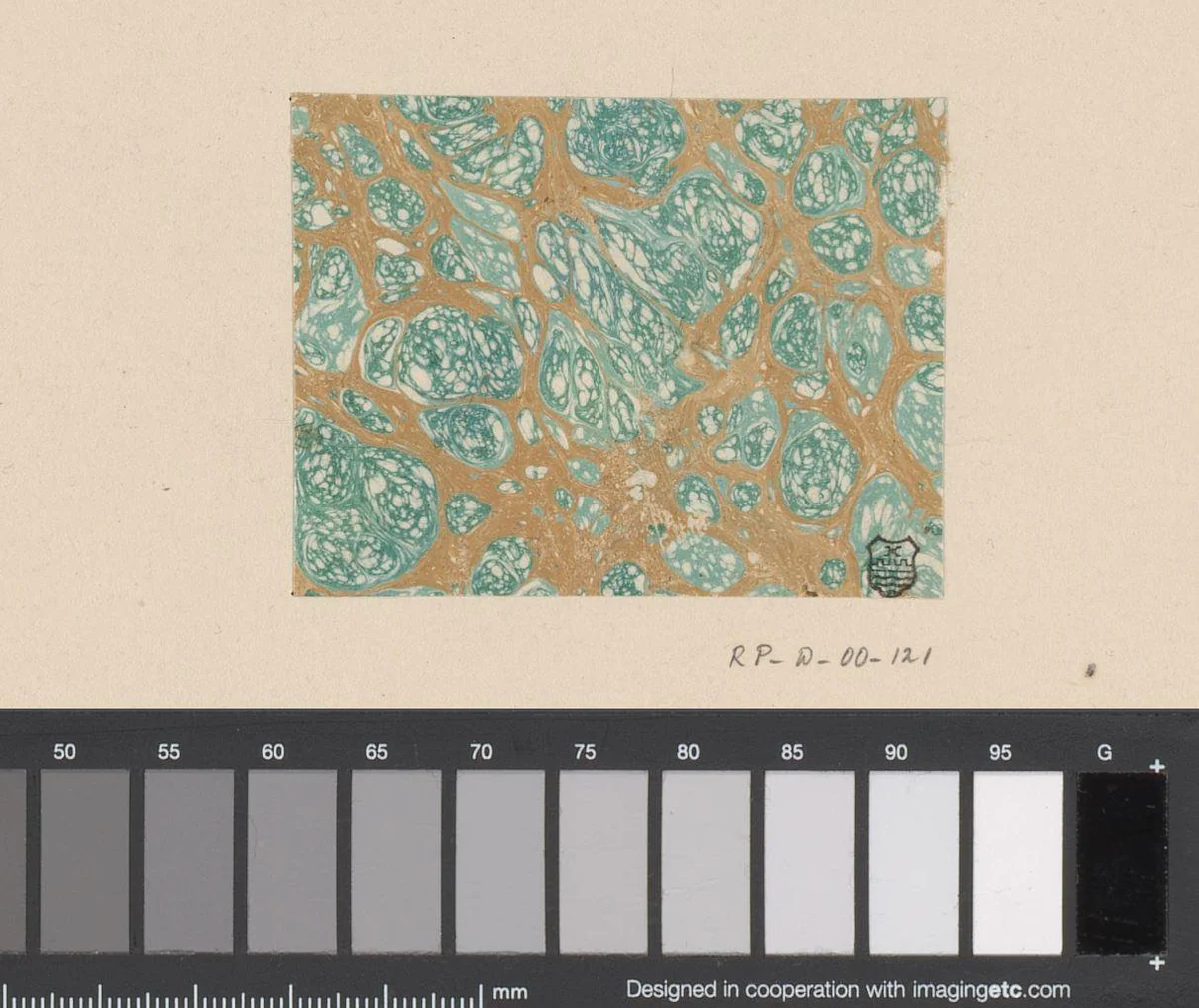 Graniet-kiezelmarmer in groen en bruin by anonymous, other, 1700-1850