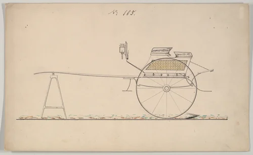 Four Seat Dog Cart #105 by Brewster & Co., drawing, 1850-1865