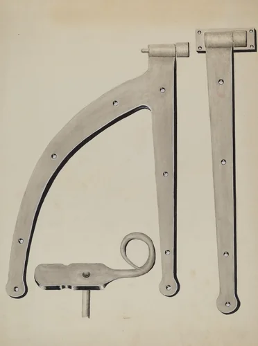 Shutter Hinge and Fastener by James M. Lawson, index of american design, 1936