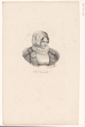Portret van Émilie de Beauharnais by anonymous, print, 1818-1842