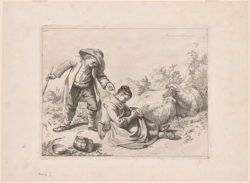 Plate 10, from The Set of 12 Pastorals Scenes by Francesco Londonio, print, 1762-1763